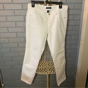 White House Black Market White Straight Leg Jeans